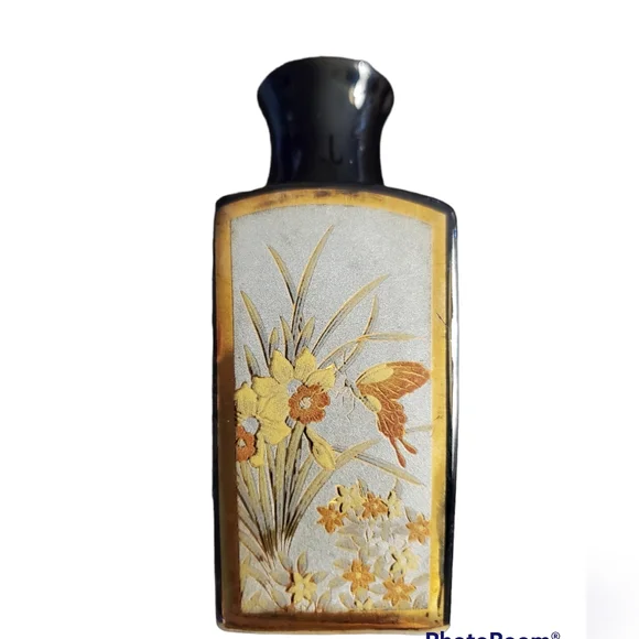 Miniature Porcelain Japanese Vase Hand-Painted with Art Of Chokin Style 3.5" Vtg - Picture 13 of 13